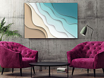 Obraz 3d relief vlny